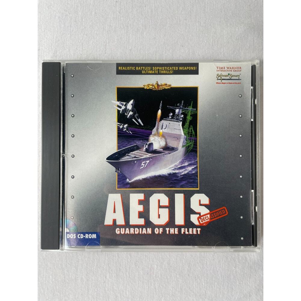 VINTAGE AEGIS Guardian of the Fleet DOS CD-ROM Sim 1994 BIG BOX COMPLETE